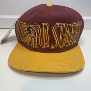 Vintage 1990’s Big Logo Florida State Snapback Hat NWT Colora Sz 2 7 1/8-7 5/8